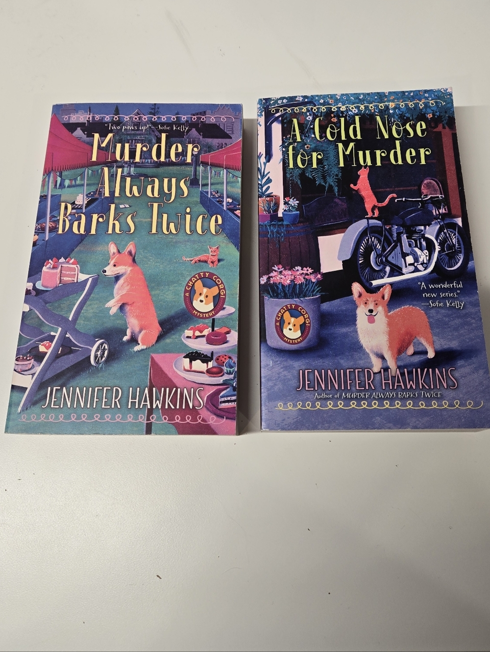 Bundle of two new/unused books by Jennifer Hawkins - Mystery Paperback Duo